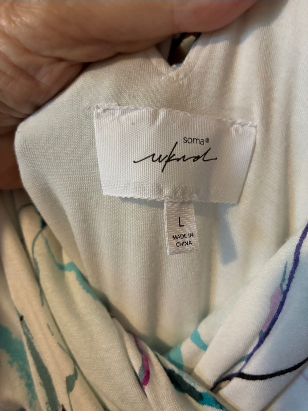 Soma Unwind White V Neck Maxi Dress with Teal, Aqua & Pink Floral Print - Picture 2 of 5
